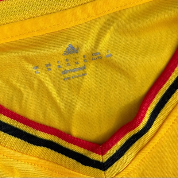 Uganda Cranes Soccer Jersey Youth XL FUFA Adidas Climacool Yellow Red Shirt - Picture 6 of 9